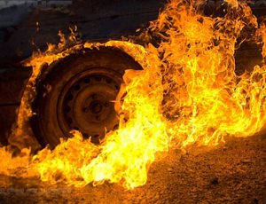 В Грибановском районе сгорел автомобиль