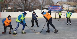 На катке Борисоглебской школы №6 состоялся товарищеский матч по хоккею.