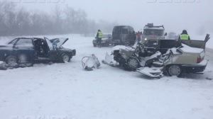 За «снежные» сутки на дорогах Воронежской области произошло 298 аварий