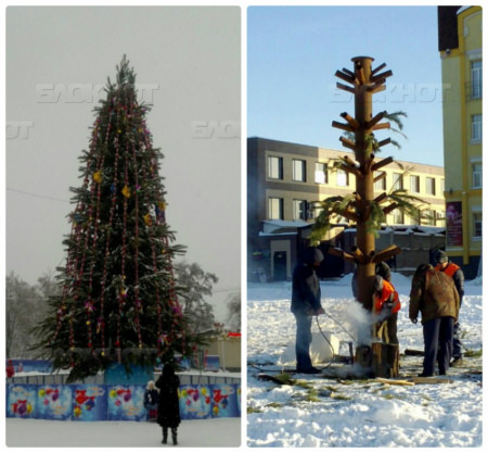 В Борисоглебске окончательно демонтировали главную новогоднюю елку