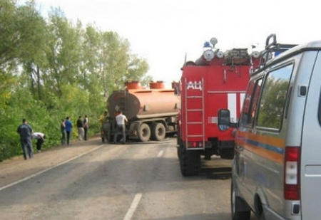В Грибановском районе произошло ДТП с бензовозом