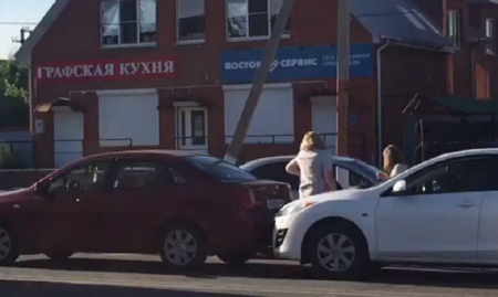 Аварию с участием пяти автомобилей сфотографировали в Борисоглебске