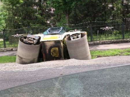 В Борисоглебске дорожный каток опрокинулся в кювет