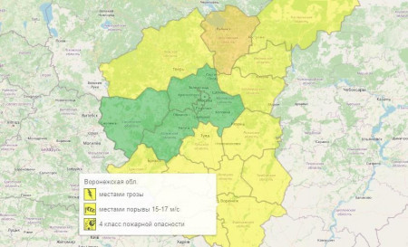 Жёлтый уровень опасности изменил свой характер в Воронежской области