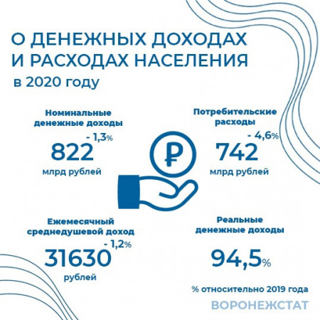 Доходы жителей Воронежской области уменьшились , как и их покупательная способность